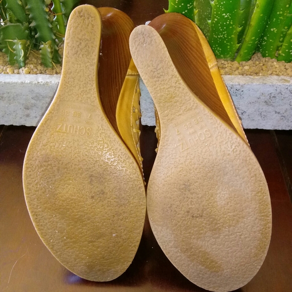 SCHUTZ LEATHER WOVEN WEDGES - Picture 8 of 8